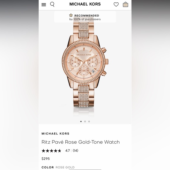 NWT Michael Kors Rose Gold Watch - Picture 2 of 10